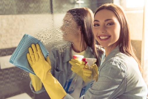 Satisfied customer enjoying a clean home